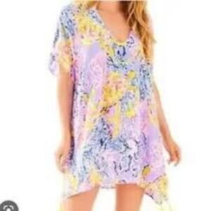 LILLY PULITZER SO SNAPPY EL BRAVO WAVE BEACH COVERUP / TUNIC TOP S/M 1266